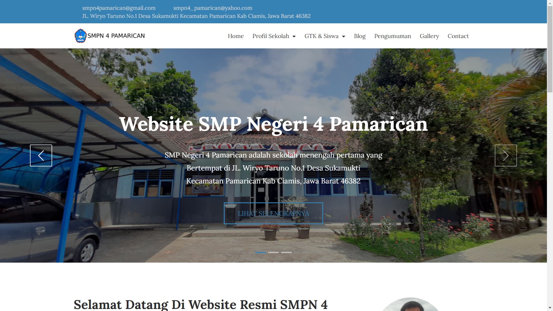 Web SMPN 4 pamarican