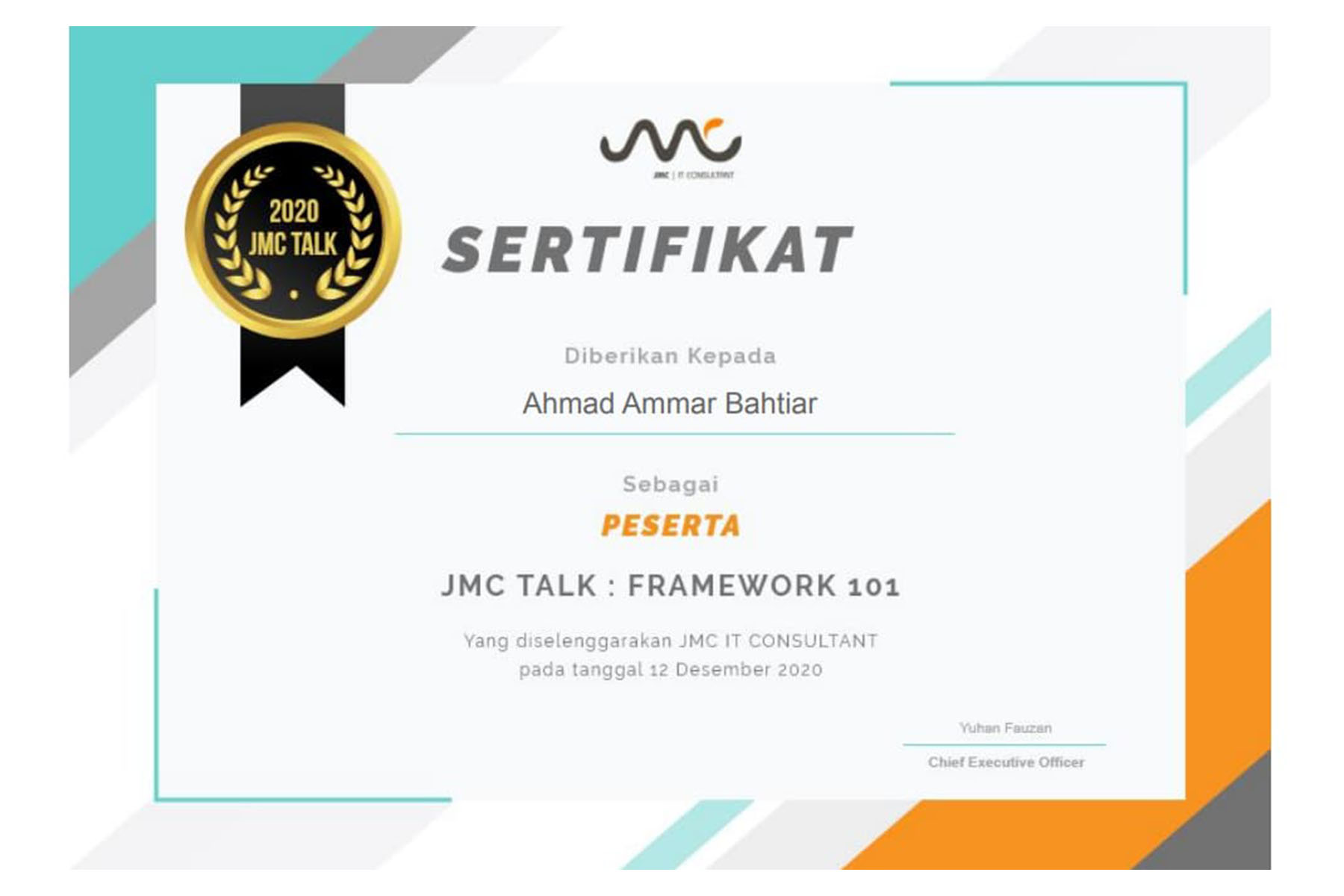 sertifikat JMC Talk